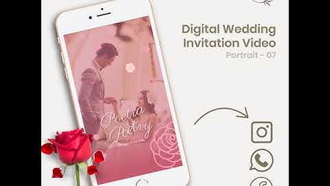 Undangan Pernikahan Digital Video | Digital Wedding Invitation Video Portrait