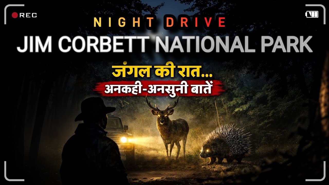 रात का जंगल, सन्नाटा और जानवर 🦌 | Jim Corbett Night Drive Experience