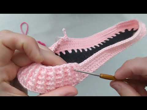 çocuk babet yapımı part 2 (32 33 ) numara #tığ işi#crochet#pinterest#knetting#örgü