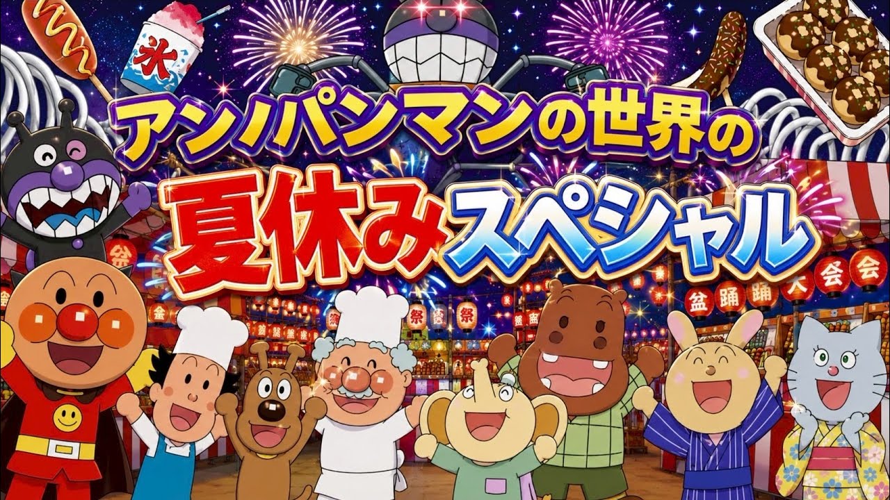 夏休みスペシャル🌻🍉🎆アニメハイライト集 | アンパンマン | おもちゃ | ばいきんまん | だだんだん