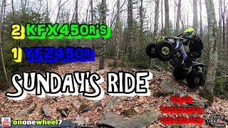 Two Kfx450Rs One Yfz450R Sundays Ride - Big Air - Broken Parts - Epic Ride Day