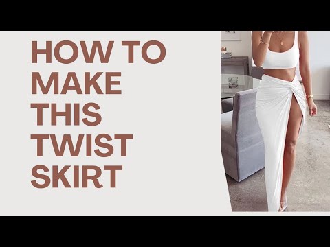 HOW TO MAKE A FRONT TWIST SKIRT | PATTERN TO SEWING ILLUSTRATION