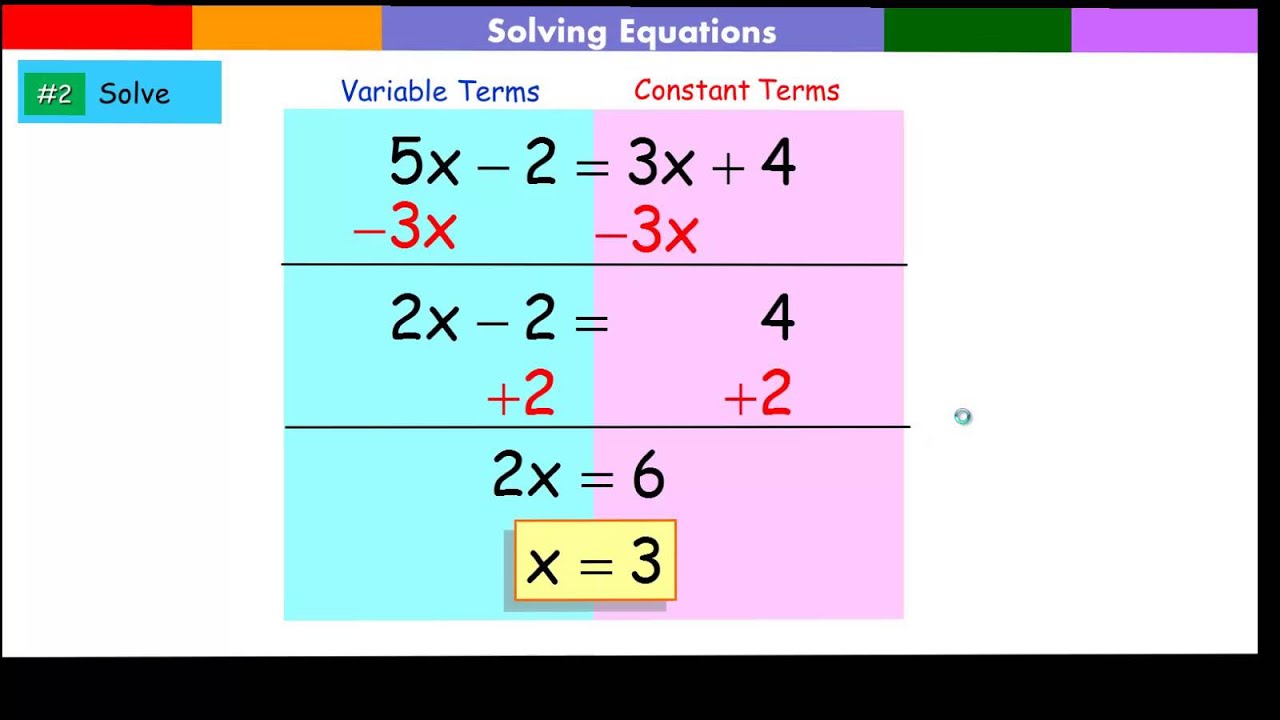 how to solve variable equations