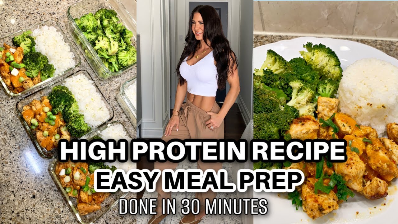 EASY HIGH PROTEIN RECIPE | meal prep in less than 1 hour | GLUTEN ...