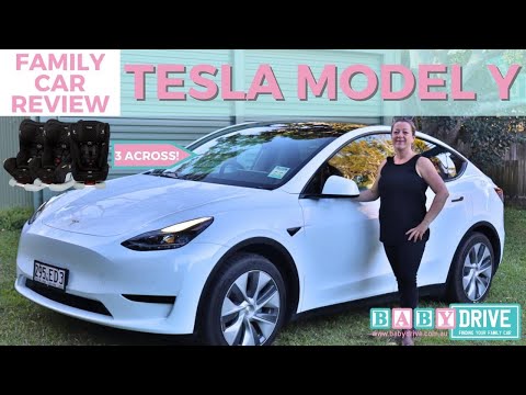 2023 Tesla Model Y review – BabyDrive fits 3 child seats across! 