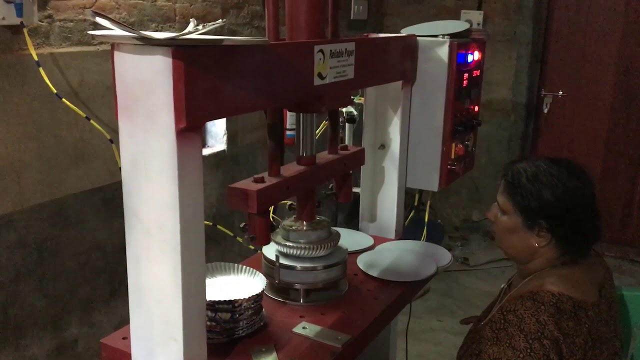 Paper plate making training at client place -Kerala