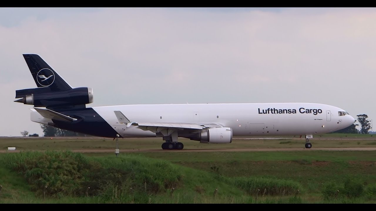New Livery Lufthansa Cargo Md11 Viracopos Campinas Youtube