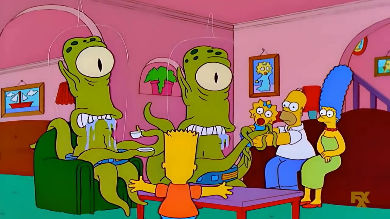 The Simpsons - Maggie's Real Father is an Alien ?
