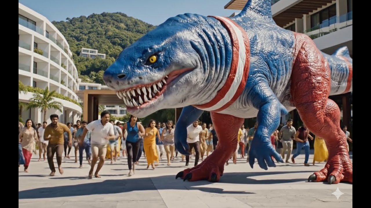 "Spider-Man T-Rex vs Shark-Rex vs Hulk-Rex: The Ultimate Monster Evolution Battle!