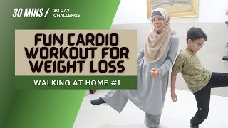 WALKING WORKOUT FOR WEIGHT LOSS AT HOME | COMBAT CARDIO WORKOUT #walkathome #cardioworkout