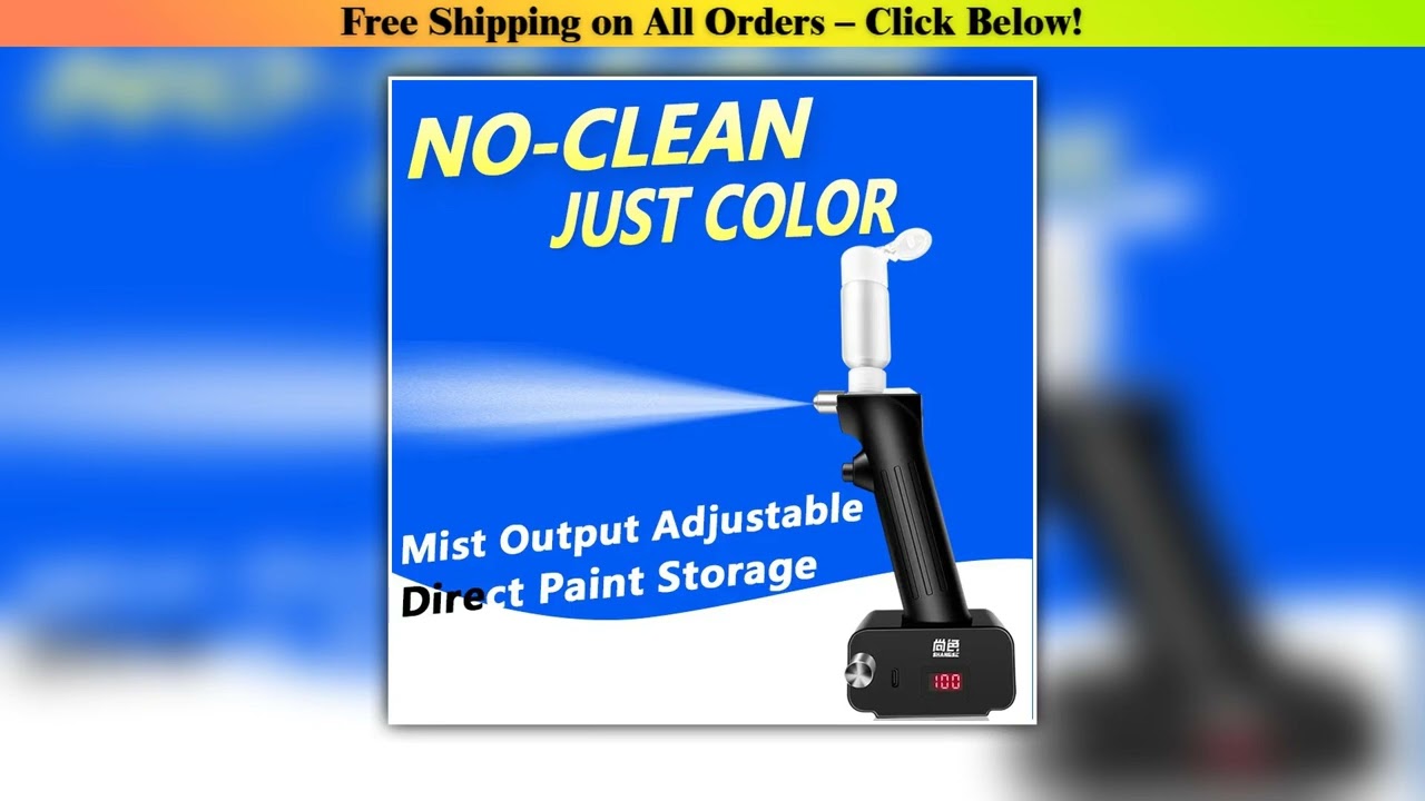 SHANGSE Upgraded No Clean Airbrush with 0.3&0.5mm Spray Module Portable Painting Tool for Tattoo