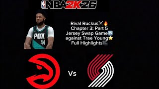 NBA 2k26🏀 My Career🏆 Jersey Swap Game🔁 against Trae Young⭐️ Full Highlights🎥