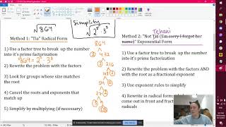 211013 Classwork Explanation - Simplifying Radicals
