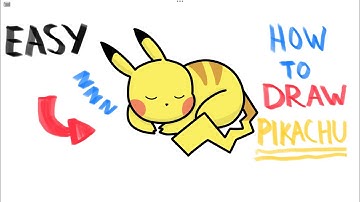 How to Draw Sleeping Pikachu | Step by Step Easy Drawing Tutorial for Beginners