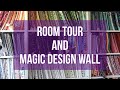 Sewing Room Tour and Magic Disappearing Design Wall!  Make a design wall without any wall space!