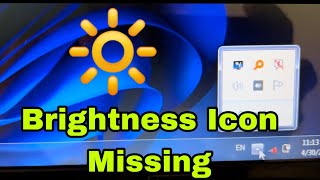 How to Fix Laptop Screen Display Brightness icon Missing Taskbar in Windows 11#macnitesh