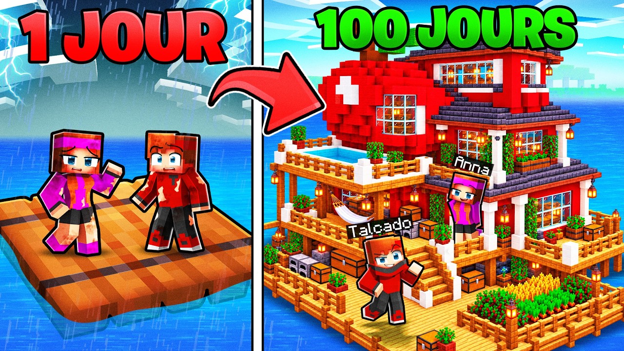 RADEAU de PAUVRE vs RADEAU de RICHE sur Minecraft !