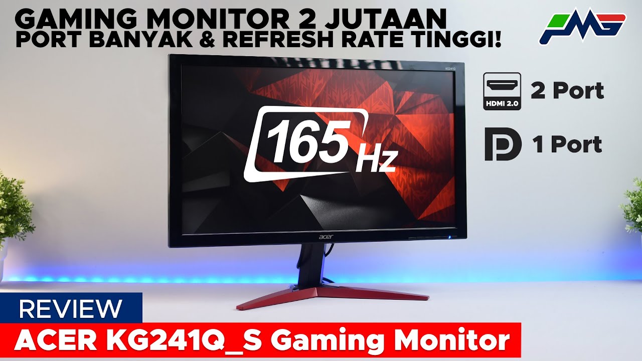 Monitor Gaming 165Hz, port lengkap 