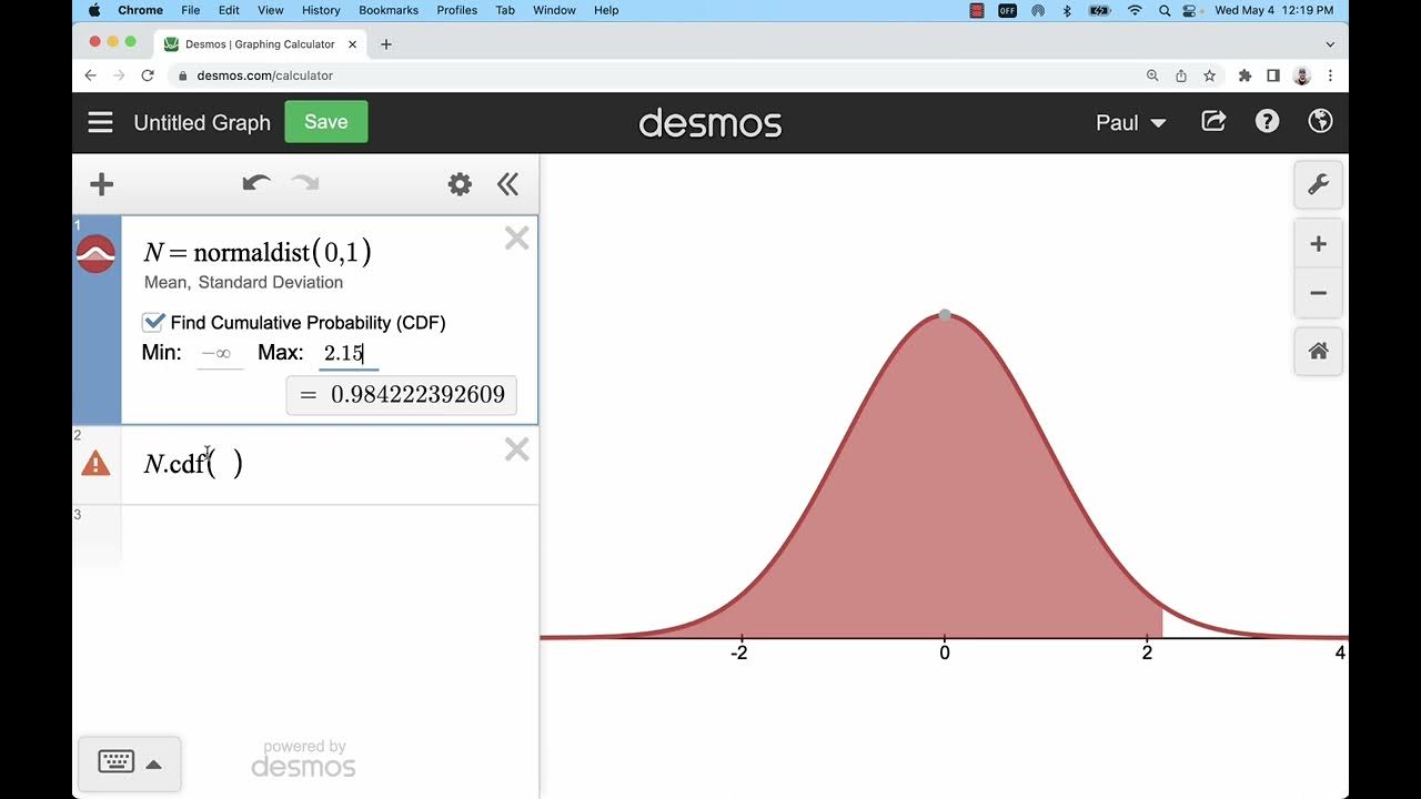 Normal Probability Distributions in Desmos YouTube