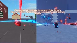 Comparison With Limitless Purple and Infinite Purple’s Imaginary technique: Purple (Maximum Output)