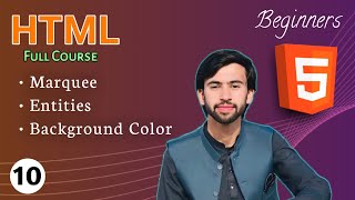 HTML Marquee Tutorial in Urdu | Entities & Background Color | Grow With Mehran