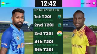 Live Match Today: IND vs WI 5th T20, IND vs WI 2023 | Live Score & Commentary | India vs West Indies