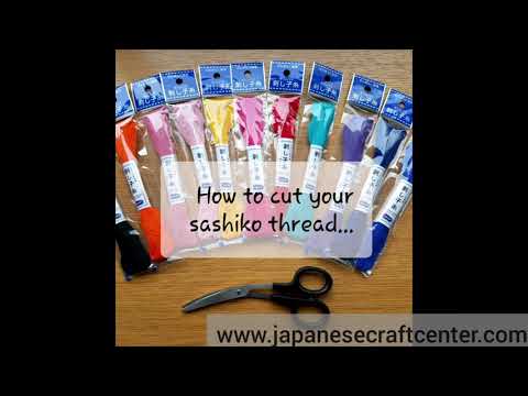 How to cut and handle sashiko thread