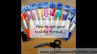 How to cut and handle sashiko thread