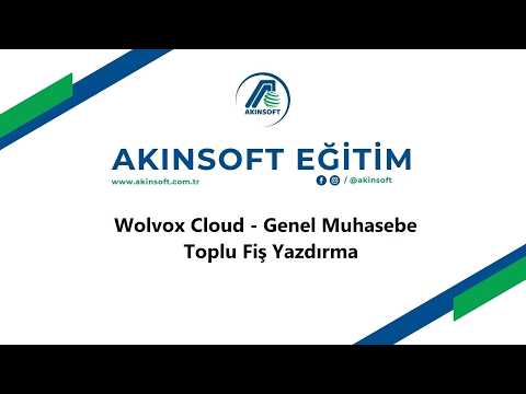 WolvoxCloud - Genel Muhasebe - Toplu Fiş Yazdırma