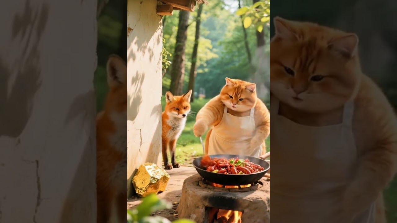 The fat cat got scammed by the fox |