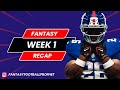 Week 1 Fantasy Football Recap [NFL Week 1]