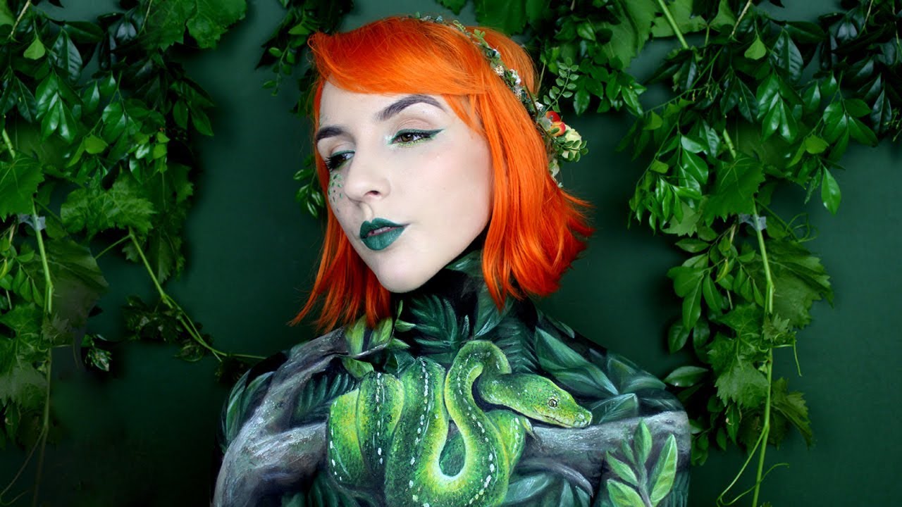Green Tree Snake  Body Paint Timelapse 