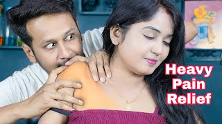 Women Neck and Shoulder Pain Relief Massage | Back Bone Pain Relief With Tok Sen Massage Therapy