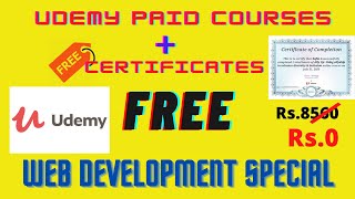 UDEMY Free Courses Certificates 2021🤑.Web Development course.udemy free coupoun today.html/css/JS.