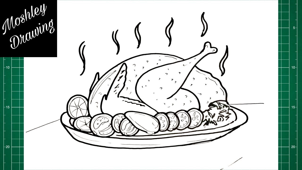 How to Draw a Roasted Chicken - YouTube