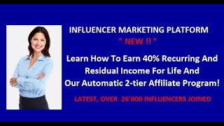 Learn How To Earn 40% Recurring And Residual Income For Life - (Free 2-Tier Affiliate Program)