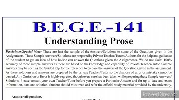 BEGE 141Solved Assignment 2022-23 | BEGE 141 Solved Assignment 2022- 2023 PDF | BEGE 141 IGNOU PDF