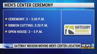 Gateway Mission cutting ribbon on new Men's Center