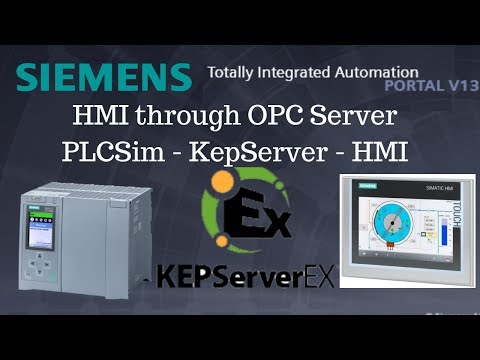 Siemens TIA Portal Tutorial #8 Connect WinCC HMI to KepServer OPC and PLCSim