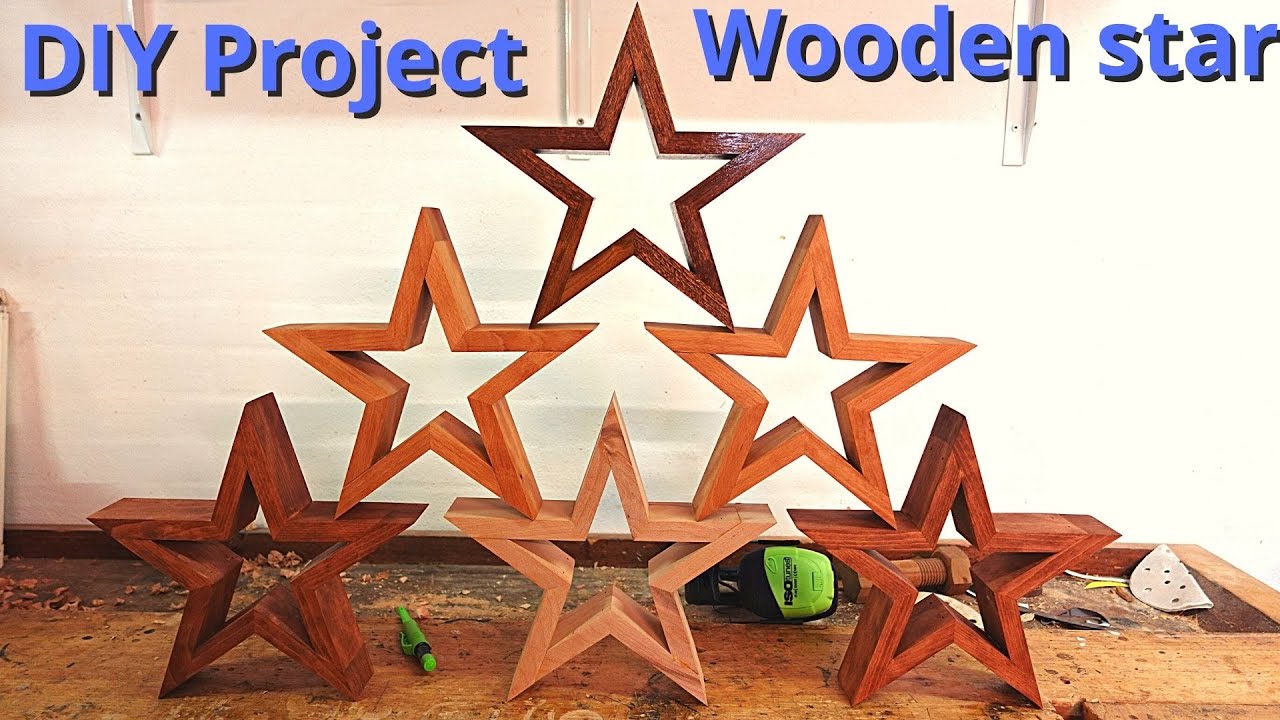 How to Make Wood Stars  Wooden Star DIY Project - Erik Hovedskou  #woodstars #diyprojects 