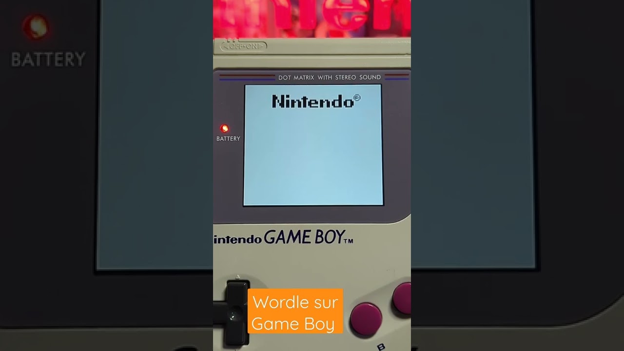 GameBoy WORDLE sur Game Boy DMG-01