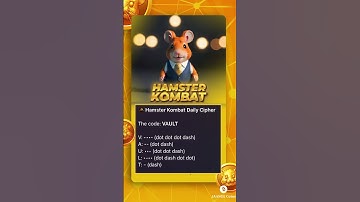 01 August Daily Cipher Code Hamster kombat #hamsterkombat #hamstercipher