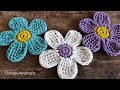 Crochet​ flower​ -​ Big​ daisy​ | วิธีถักดอกไม้​ ถักดอกเดซี่​ สอนถักโครเชต์​ แบบง่ายๆ