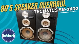 Technics SB-3030 Speaker Overhaul Restoration Repair - Retfurb Vintage Audio