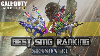 Best Weapons | SMGs Ranking | Call of Duty Mobile Best SMG