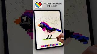 Coloring Book Pixel Art Color By Number LITTLE BIRD #pixel #coloringbook #pixelbynumber #newvideo screenshot 4