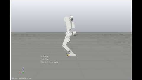 Highly dynamic locomotion control of biped robot enhanced by swing arms