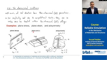03 - Two-dimensional continuum mechanics formulation