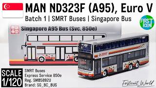 Unbox1120 Man Nd323F A95, Euro 5, Batch 1 Smrt Express Svc.850E Sgbcbus Singapore Bus