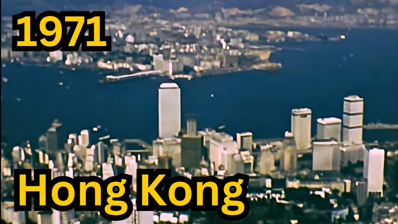 Hong Kong [1971] Tiger Balm Garden, Victoria Peak, Hong Kong Harbor
